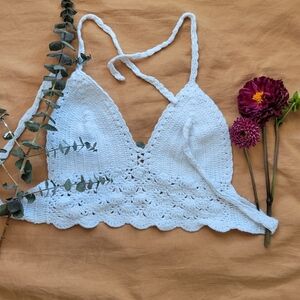 White Crochet Top